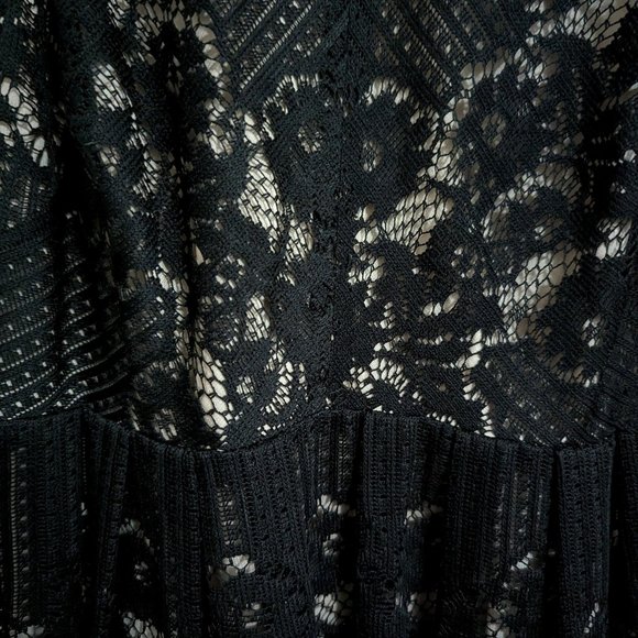 Free People Rocco Dress Black Lace Crochet Lined Revolve Listed 0 - Picture 4 of 6